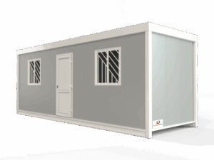 casetas oficina gris y blanca