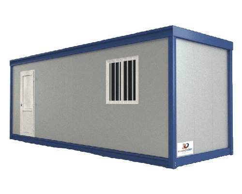 container azul y gris casetas